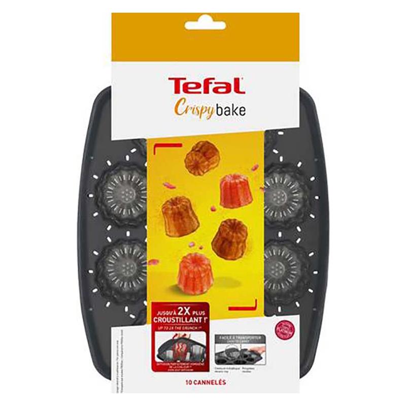 Tefal Crispybake Silicone Black 10 Cannele Tray 29×21 cm J4172014